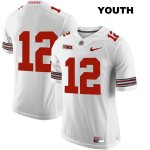 Youth NCAA Ohio State Buckeyes Sevyn Banks #12 College Stitched No Name Authentic Nike White Football Jersey OT20W30WV